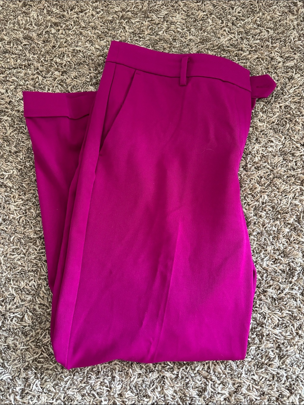 Women's Loft “The Devin Slim” Tailored Pants in Fuchsia